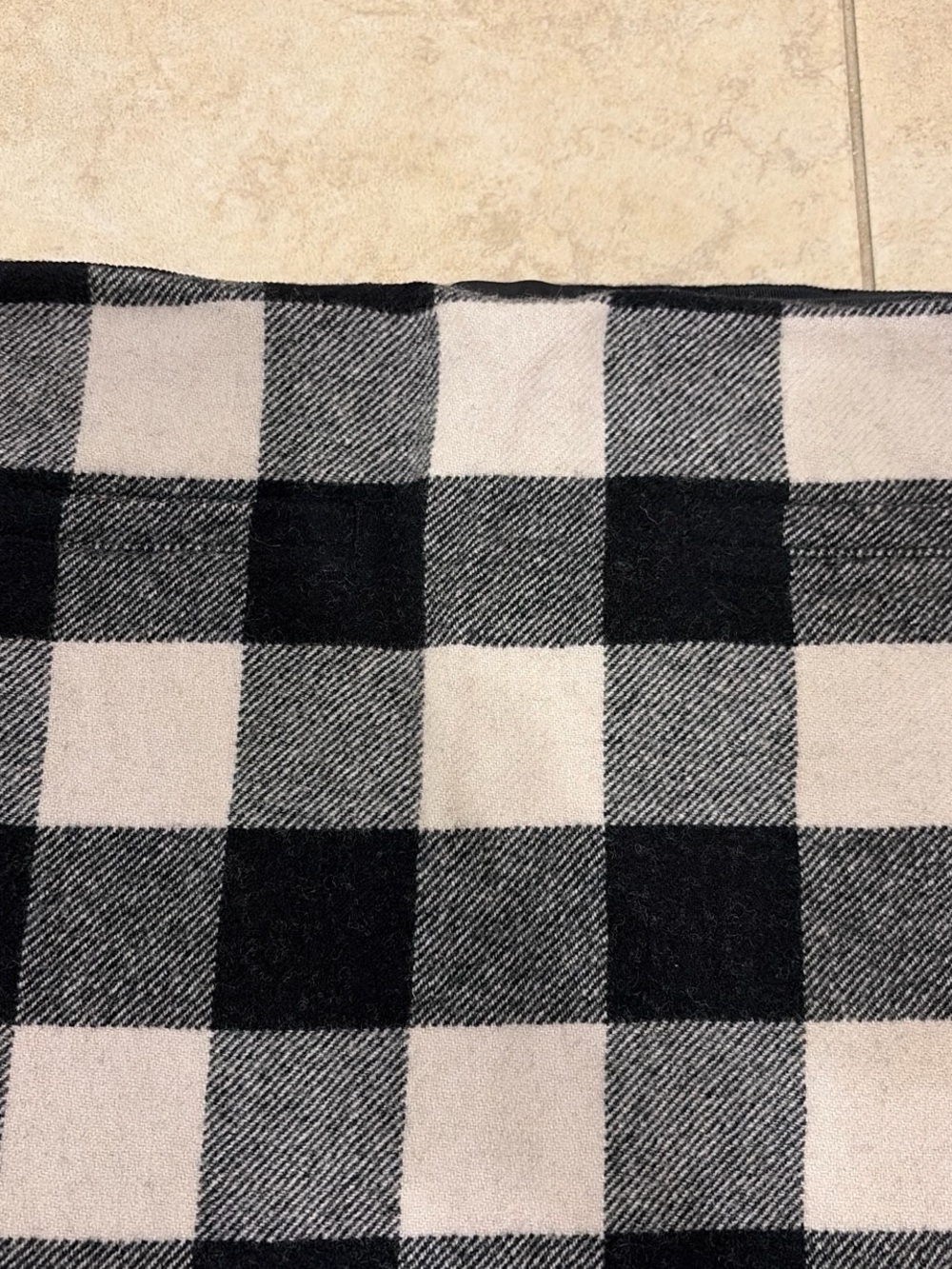 Talbots Black and White Buffalo Plaid Mini Skirt - Picture 4 of 8